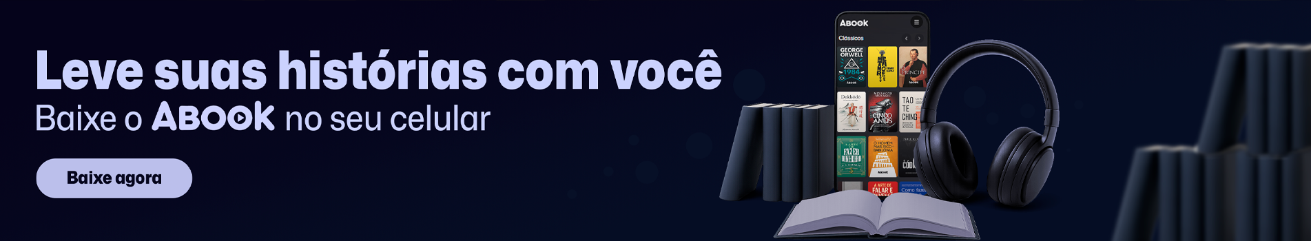 Banner Abook Audiolivros